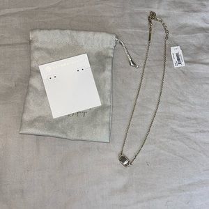 Kendra Scott Elisa Gold Plated Slate Glass Pendant Necklace